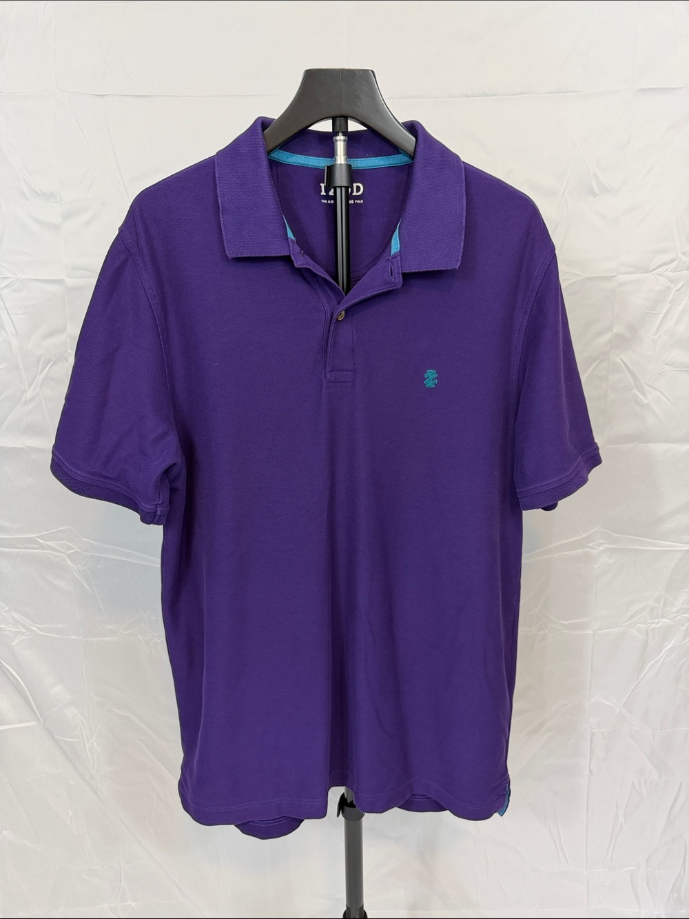 Izod Men's Royal Purple Short Sleeve Polo Size Large